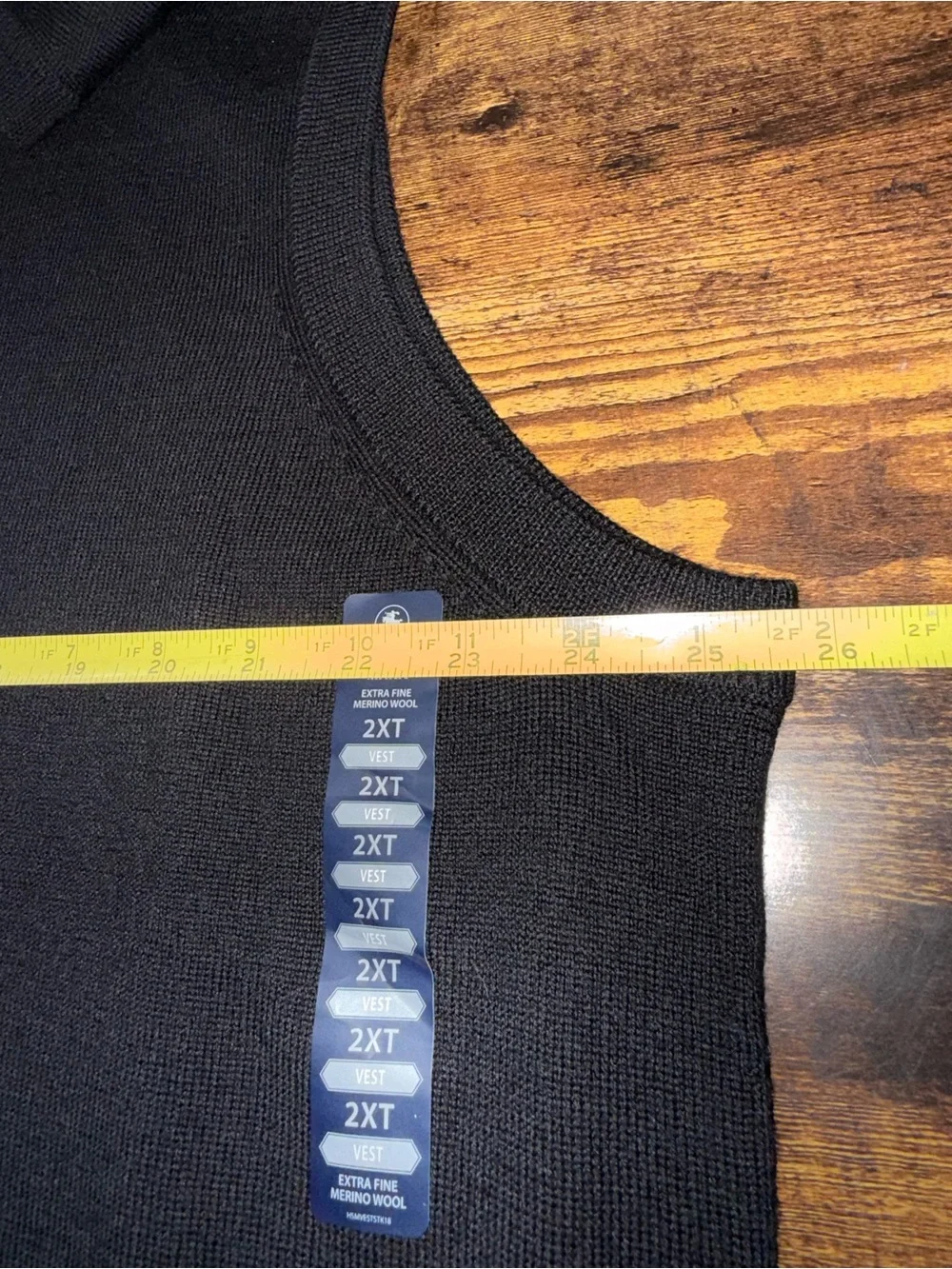 Hart Schaffner Marx Black V-Neck Knit Vest